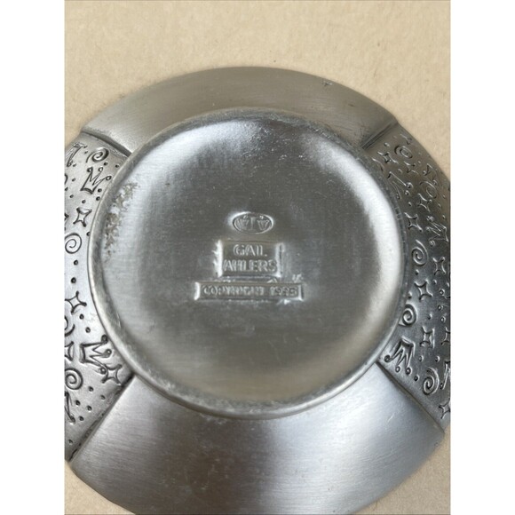 Vintage WTW‎ Gail Ahlers Metal MCM Style Silver Candlesticks 3.5”D - Picture 4 of 6